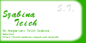 szabina teich business card